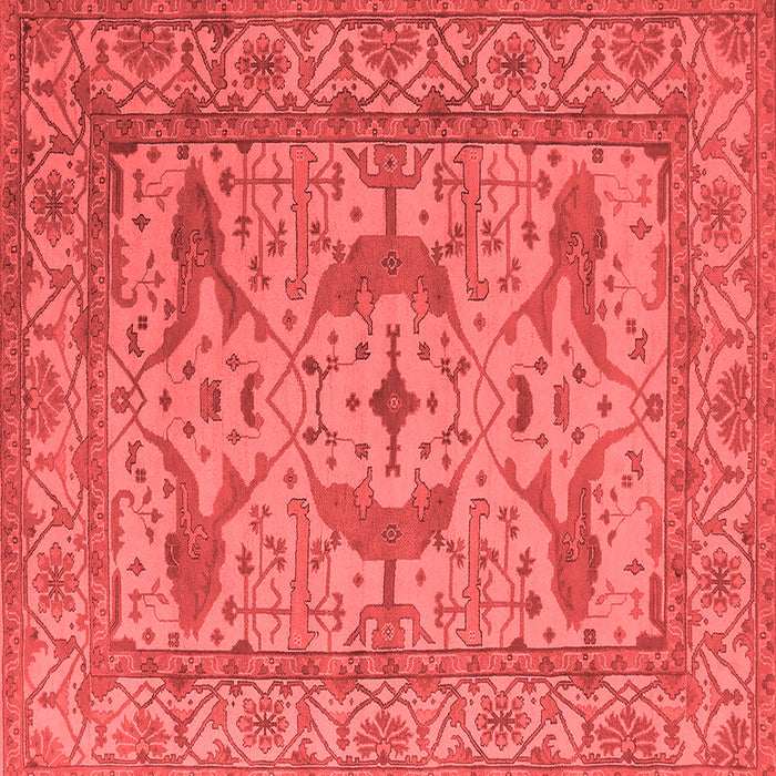 Machine Washable Oriental Red Industrial Rug, wshurb1656red