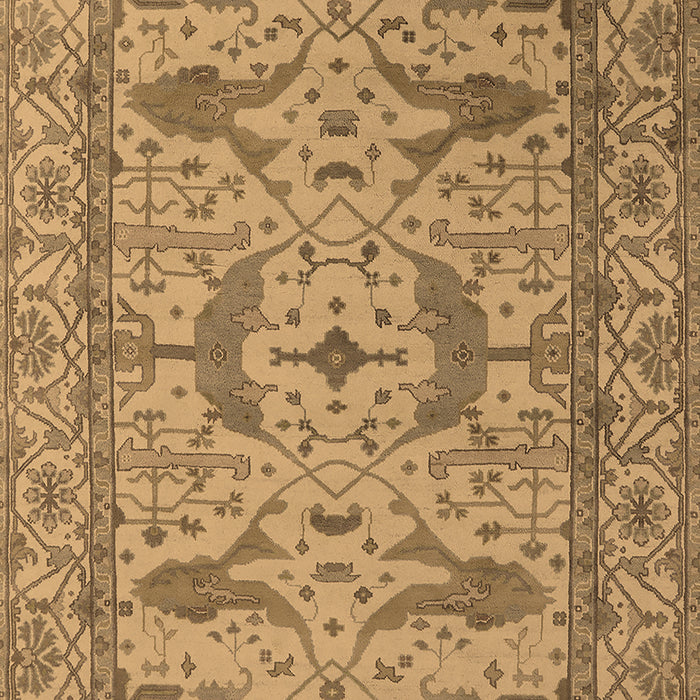 Machine Washable Oriental Brown Industrial Rug, wshurb1656brn