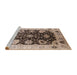 Sideview of Machine Washable Industrial Modern Sepia Brown Rug, wshurb1657