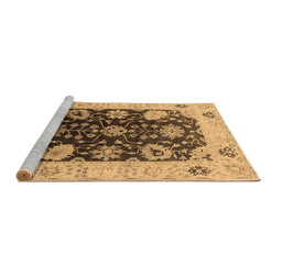 Sideview of Machine Washable Oriental Brown Industrial Rug, wshurb1657brn