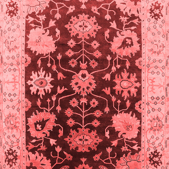 Machine Washable Oriental Red Industrial Rug, wshurb1657red