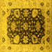 Square Oriental Yellow Industrial Rug, urb1657yw