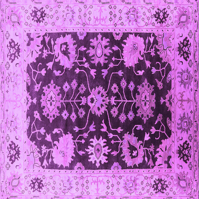 Square Machine Washable Oriental Purple Industrial Area Rugs, wshurb1657pur