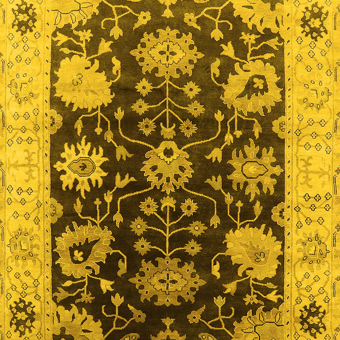 Oriental Yellow Industrial Rug, urb1657yw