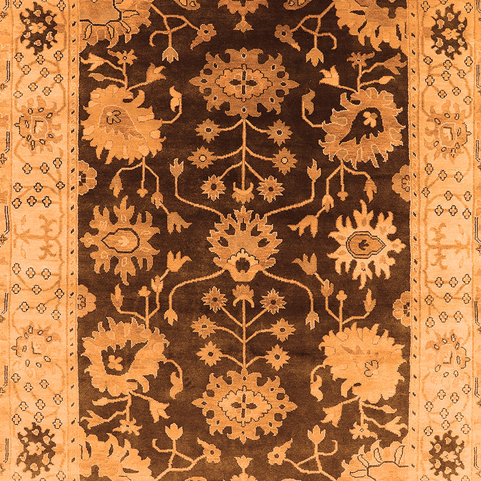 Machine Washable Oriental Orange Industrial Area Rugs, wshurb1657org