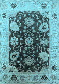 Oriental Light Blue Industrial Rug, urb1657lblu