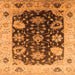 Square Oriental Orange Industrial Rug, urb1657org