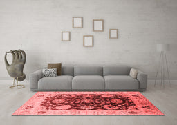 Industrial Red Washable Rugs