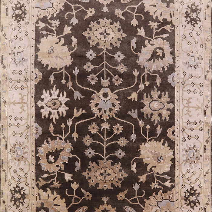 Machine Washable Industrial Modern Sepia Brown Rug, wshurb1657