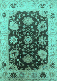 Oriental Turquoise Industrial Rug, urb1657turq