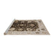 Sideview of Machine Washable Industrial Modern Sepia Brown Rug, wshurb1658