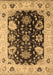 Machine Washable Oriental Brown Industrial Rug, wshurb1658brn