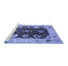 Sideview of Machine Washable Oriental Blue Industrial Rug, wshurb1658blu