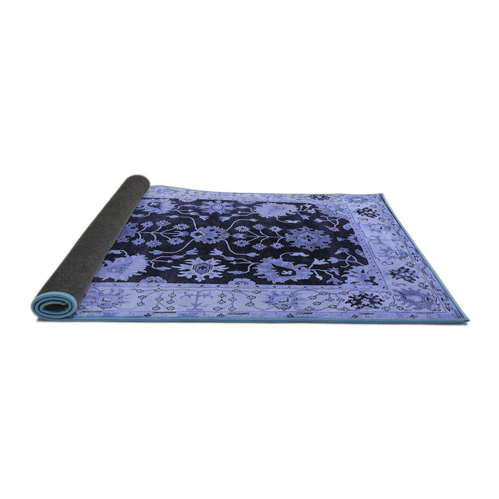 Sideview of Oriental Blue Industrial Rug, urb1658blu