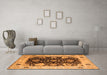 Machine Washable Oriental Orange Industrial Area Rugs in a Living Room, wshurb1658org