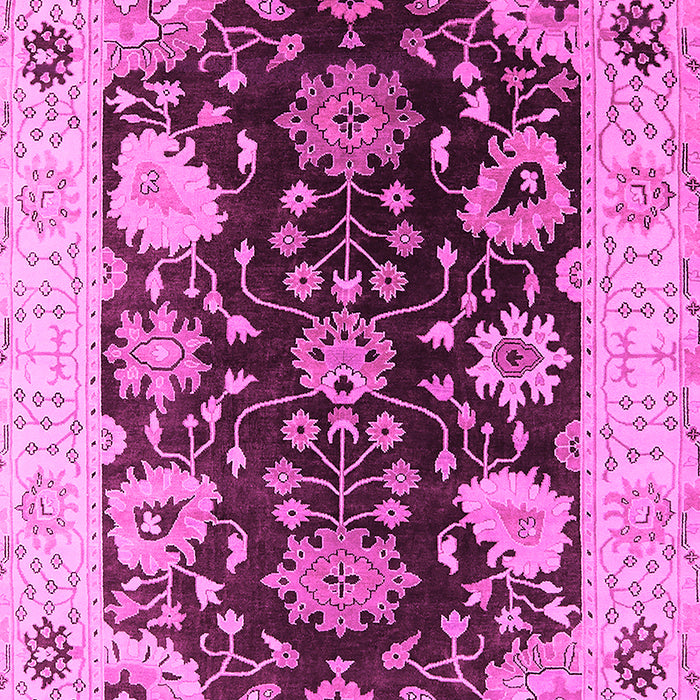 Machine Washable Oriental Pink Industrial Rug, wshurb1658pnk