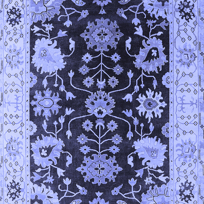 Machine Washable Oriental Blue Industrial Rug, wshurb1658blu