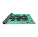 Sideview of Oriental Turquoise Industrial Rug, urb1658turq