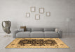 Machine Washable Oriental Brown Industrial Rug in a Living Room,, wshurb1658brn