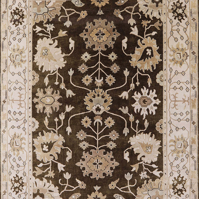 Machine Washable Industrial Modern Sepia Brown Rug, wshurb1658