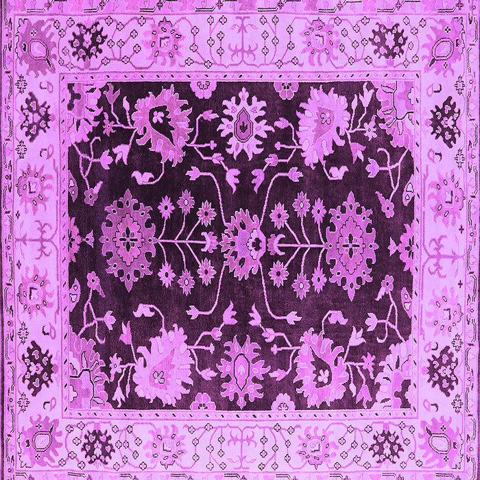 Square Machine Washable Oriental Purple Industrial Area Rugs, wshurb1658pur