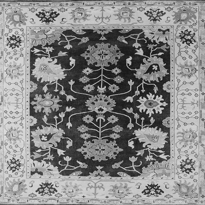 Square Oriental Gray Industrial Rug, urb1658gry