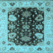 Square Oriental Light Blue Industrial Rug, urb1658lblu