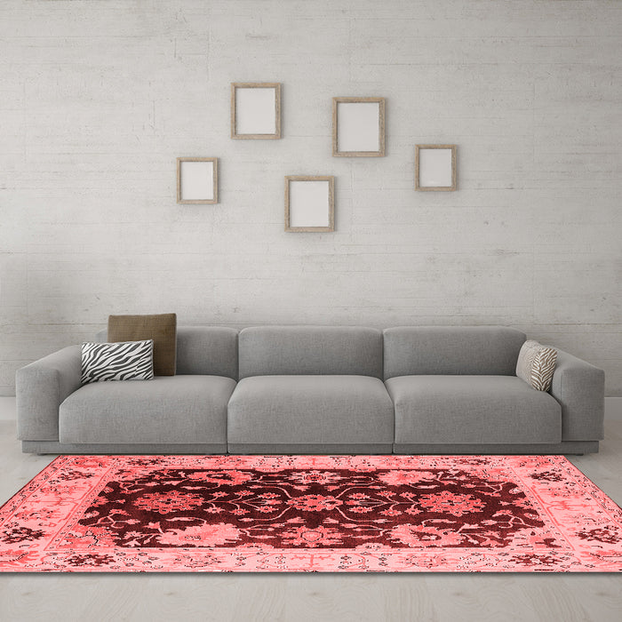 Industrial Red Washable Rugs