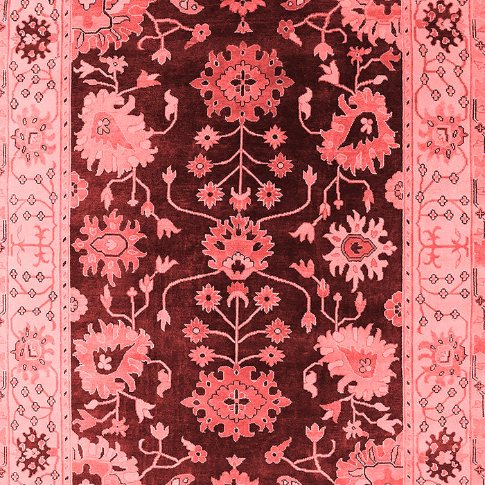 Machine Washable Oriental Red Industrial Rug, wshurb1658red