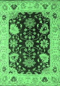 Oriental Emerald Green Industrial Rug, urb1658emgrn