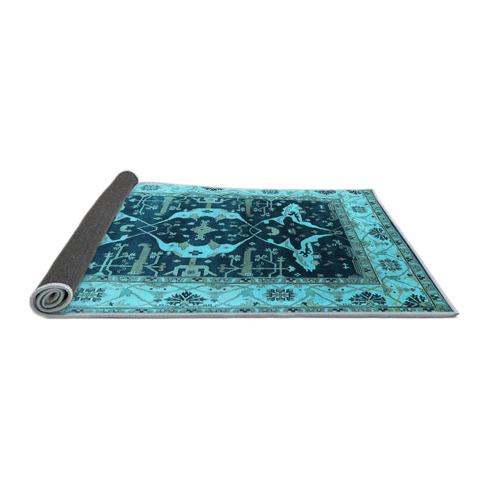 Sideview of Oriental Light Blue Industrial Rug, urb1659lblu