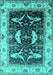 Oriental Turquoise Industrial Rug, urb1659turq