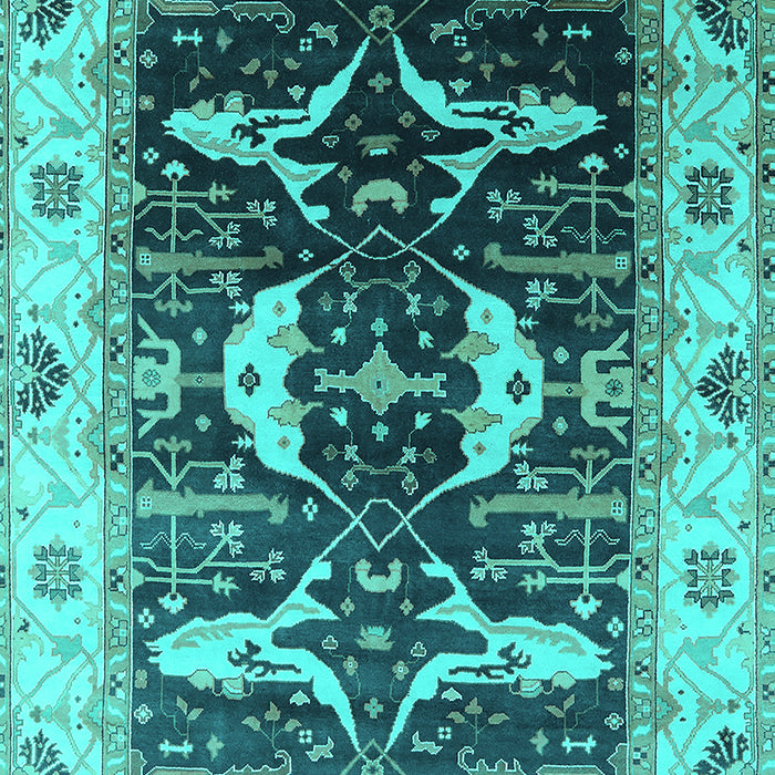 Oriental Turquoise Industrial Rug, urb1659turq
