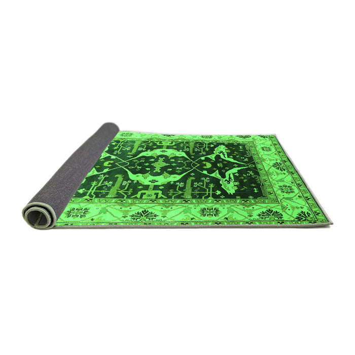 Sideview of Oriental Green Industrial Rug, urb1659grn