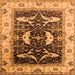 Square Oriental Orange Industrial Rug, urb1659org