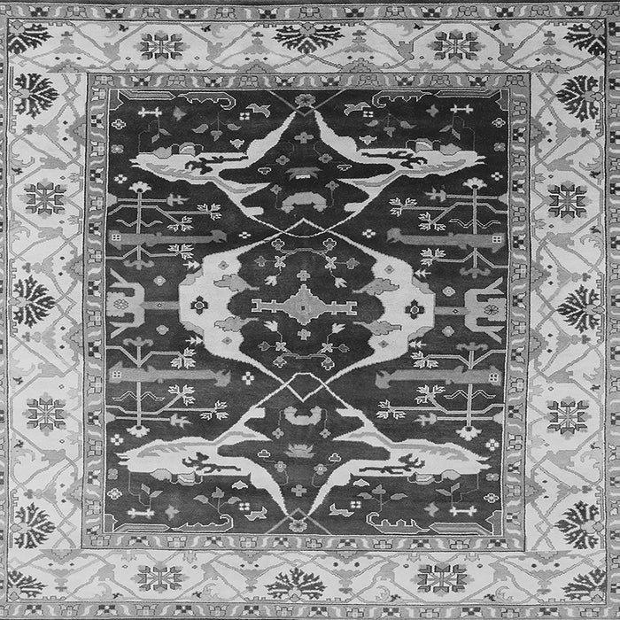 Square Oriental Gray Industrial Rug, urb1659gry