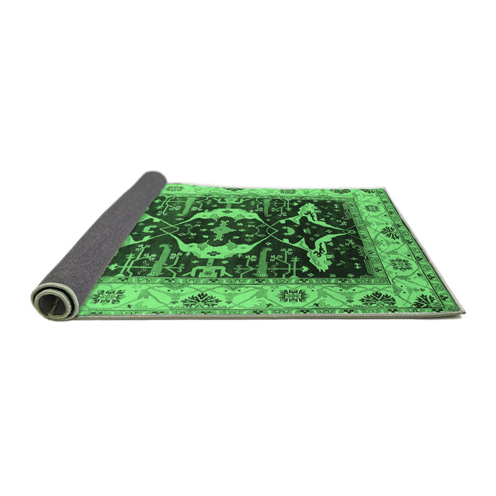 Sideview of Oriental Emerald Green Industrial Rug, urb1659emgrn