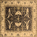 Square Oriental Brown Industrial Rug, urb1659brn