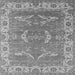 Square Oriental Gray Industrial Rug, urb1660gry