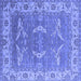 Square Oriental Blue Industrial Rug, urb1660blu