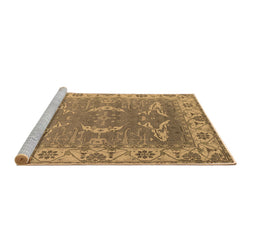 Sideview of Machine Washable Oriental Brown Industrial Rug, wshurb1660brn