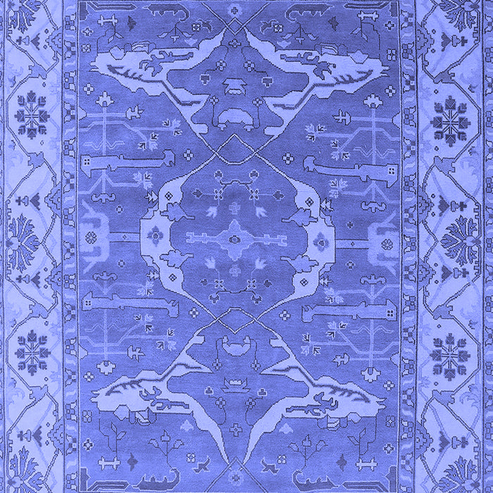 Machine Washable Oriental Blue Industrial Rug, wshurb1660blu