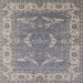 Square Mid-Century Modern Silver Pink Oriental Rug, urb1660