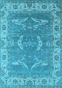 Oriental Light Blue Industrial Rug, urb1660lblu