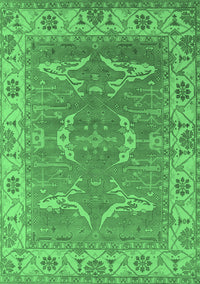 Oriental Emerald Green Industrial Rug, urb1660emgrn