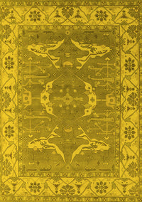 Oriental Yellow Industrial Rug, urb1660yw