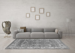Machine Washable Oriental Gray Industrial Rug in a Living Room,, wshurb1660gry