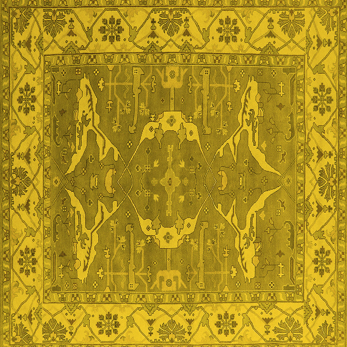Square Oriental Yellow Industrial Rug, urb1660yw