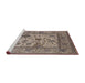 Sideview of Machine Washable Industrial Modern Camel Brown Rug, wshurb1661