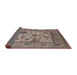 Sideview of Mid-Century Modern Camel Brown Oriental Rug, urb1661